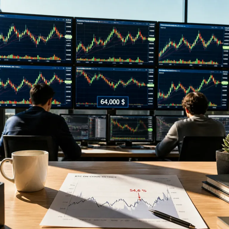 Bitcoin : signe de fatigue des vendeurs autour de 64 000 dollars, mais pas encore de plancher assuré