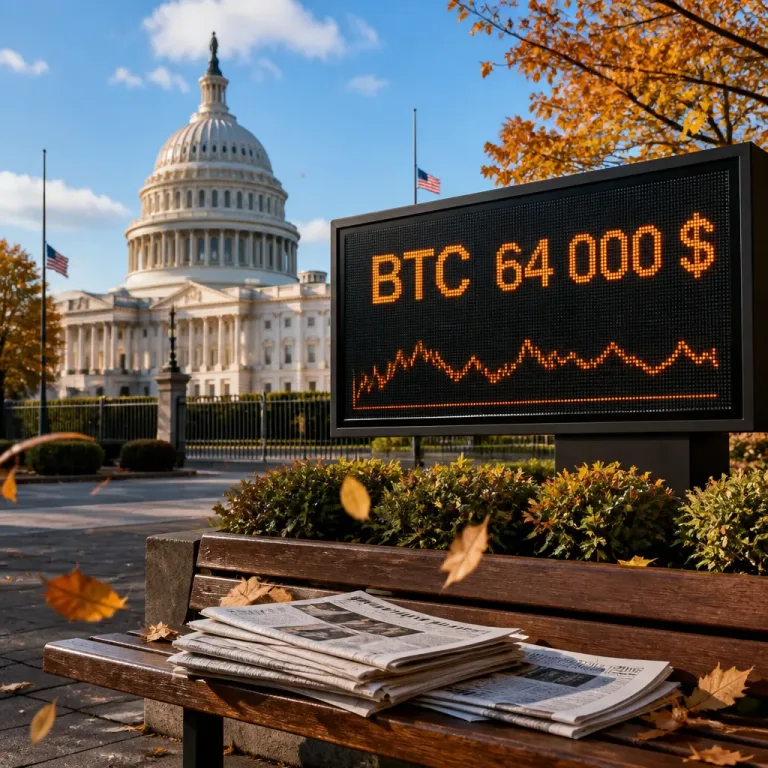 Report du Clarity Act : Washington retarde un signal attendu, le Bitcoin reste coincé vers 64 000 $