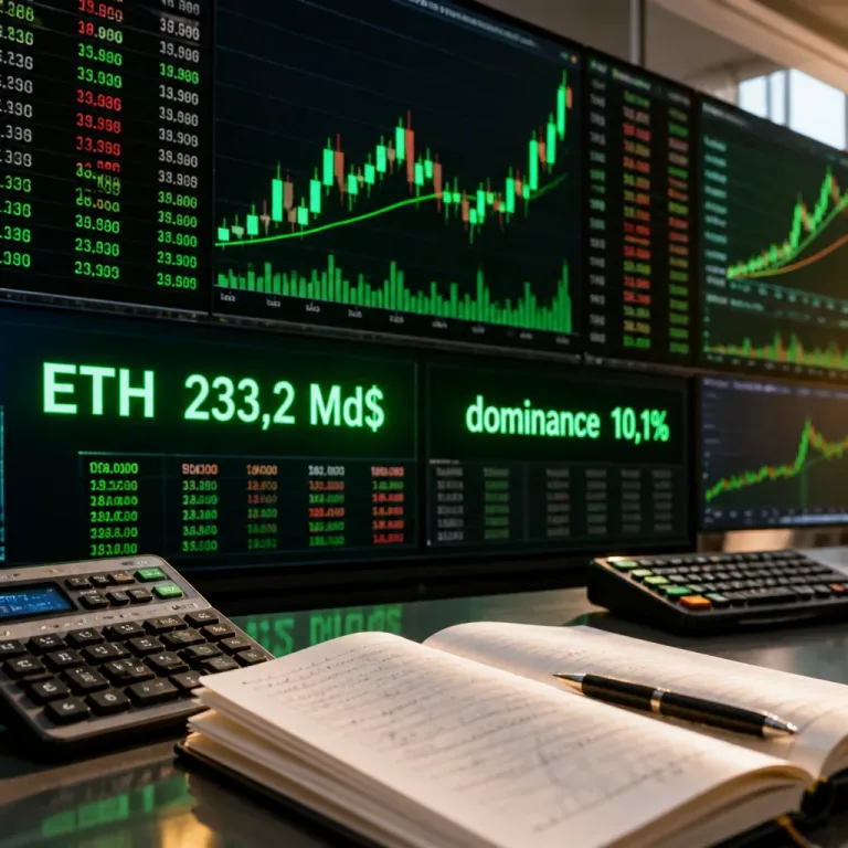L'Ether repasse au‑dessus de 10 % de dominance et signe la meilleure semaine du top 10