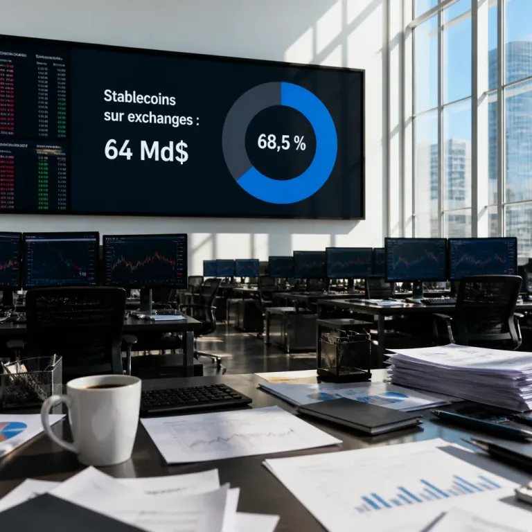 Les réserves de stablecoins sur les exchanges plongent à 64 Md$, Binance capte 68,5 % du pool