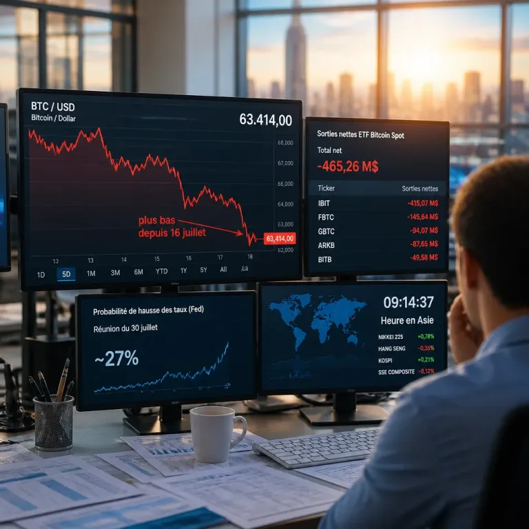 Bitcoin retombe à 63 414 $ alors que la réunion de la Fed rebattre les cartes des investisseurs