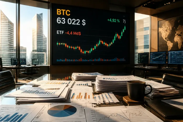 Le Bitcoin repasse la barre des 63 000 $ : reprise fragile portée par des signaux macroéconomiques