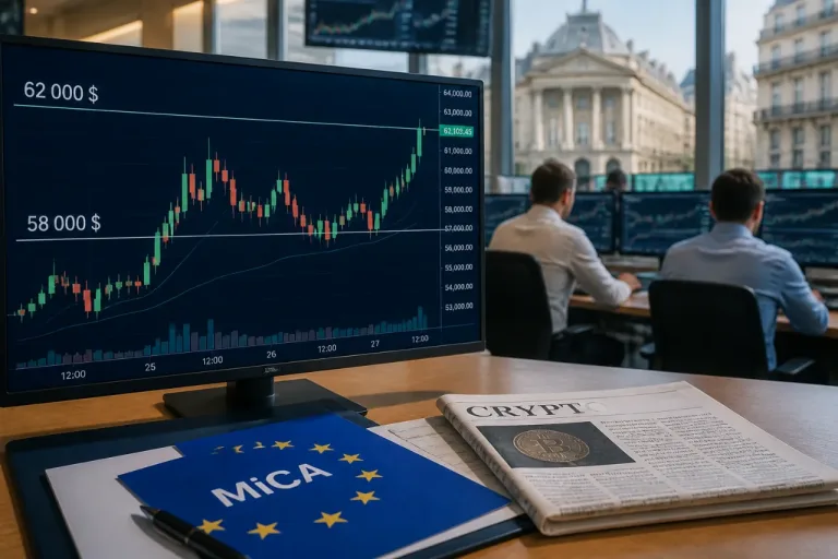 Bitcoin remonte au‑dessus de 62 000 $ : la zone 58 000 $ devient un point d'achat clé