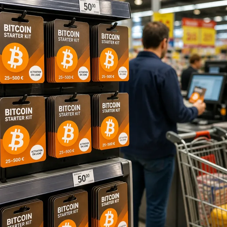 Des cartes prépayées Bitcoin vendues en supermarché : Cryptonow débarque dans 2 284 magasins