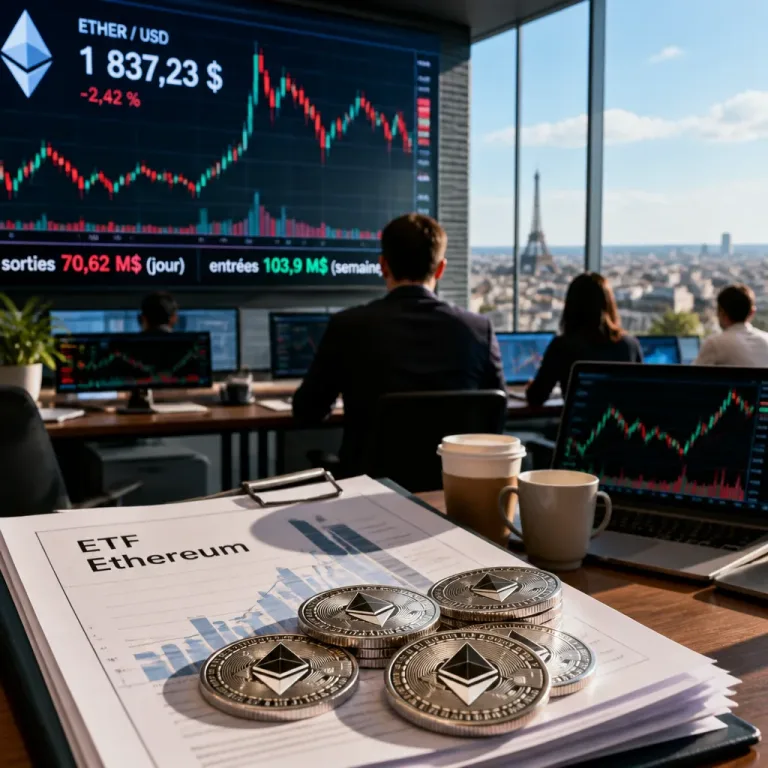 Les ETF Ethereum voient 70,6 M$ sortir en une séance, mais la demande reste positive sur la semaine