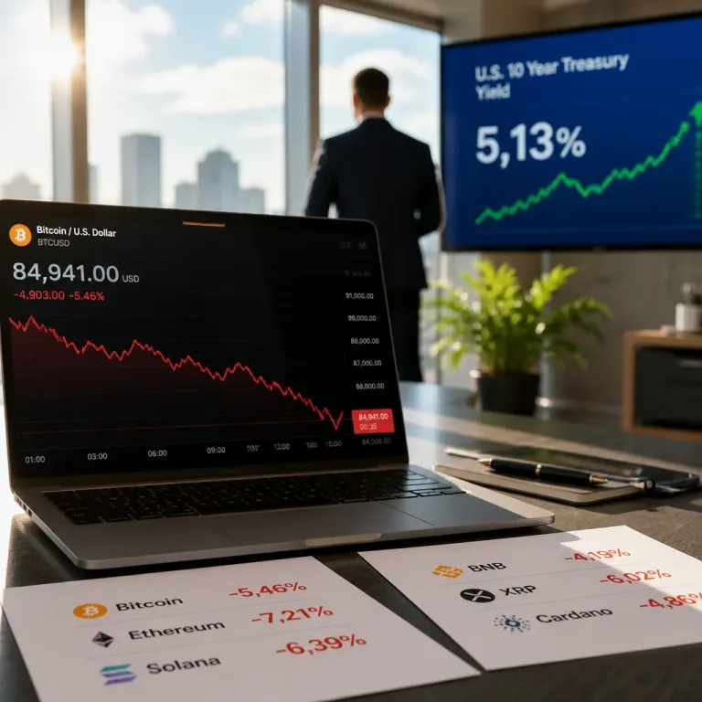 Le bitcoin recule alors que la remontée des taux longs pèse sur le marché crypto