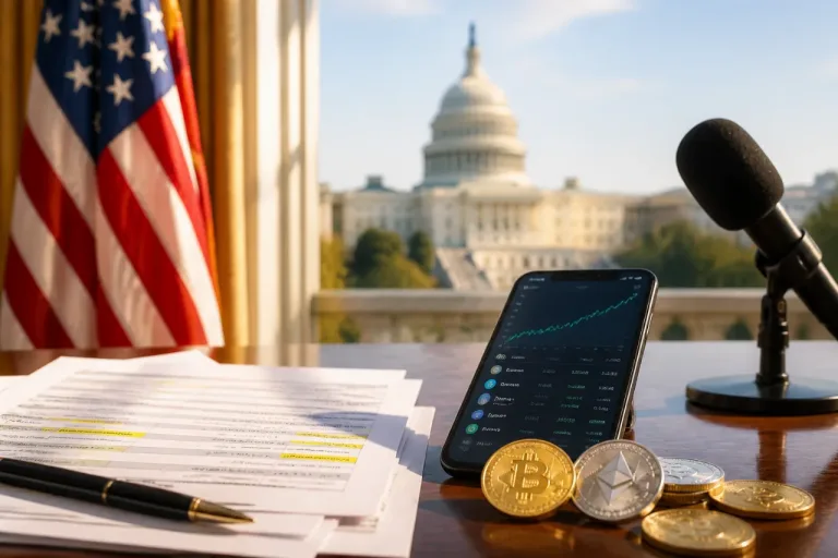 Trump défend ses revenus crypto d’au moins 1,4 Md$ et promet un leadership américain
