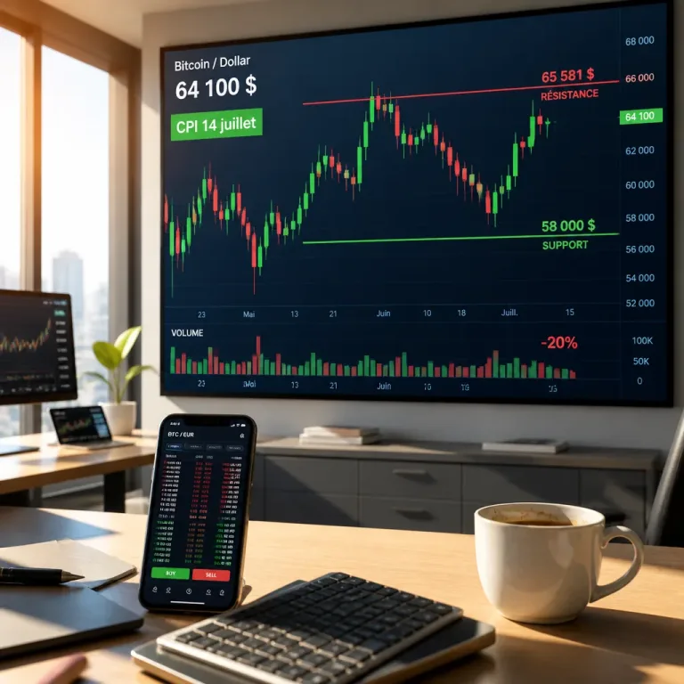 Bitcoin à l’approche du CPI : pourquoi 65 581 $ et 58 000 $ comptent pour la suite