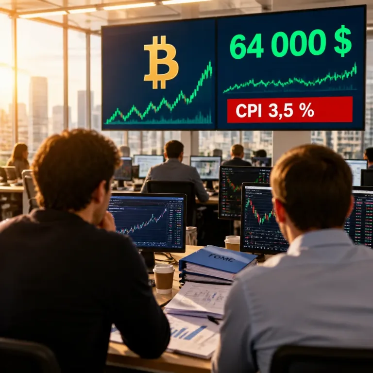 Bitcoin grimpe au‑dessus de 64 000 $ après une baisse inattendue de l'inflation américaine