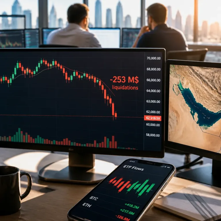 Le Bitcoin repasse sous 63 000 $ : géopolitique et flux ETF pèsent sur le marché