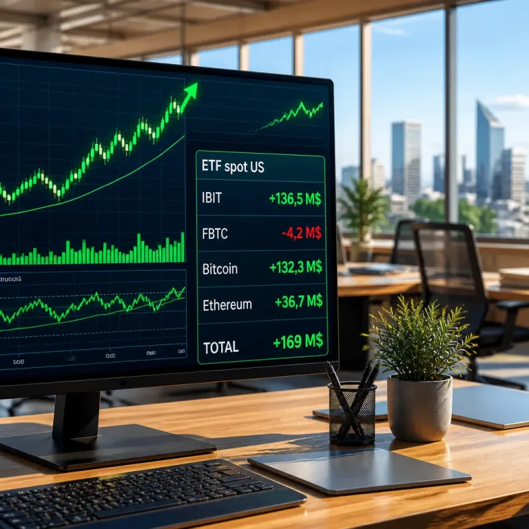 Afflux de 169 M$ dans les ETF crypto US, BlackRock domine les entrées sur Bitcoin