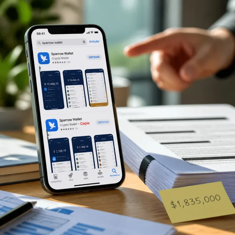 Trois victimes perdent 1,835 M$ et attaquent Apple après de faux wallets Sparrow sur l’App Store