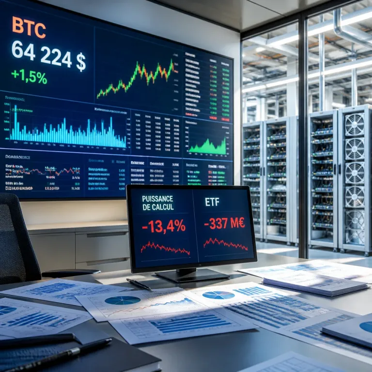 Le Bitcoin grimpe à 64 224 $ : la baisse de l'activité des mineurs allège la pression vendeuse