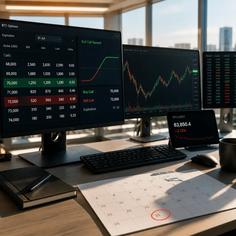Options Bitcoin: un pari institutionnel verrouille un scénario à 70–72 000 $ fin juillet