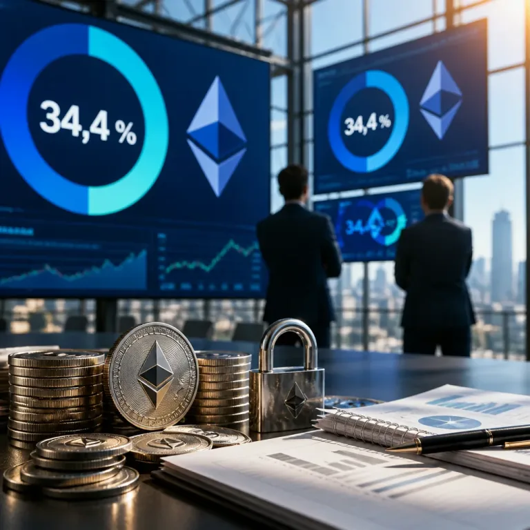 34,4% de l'offre d'Ethereum bloquée en staking, un record qui interroge le marché