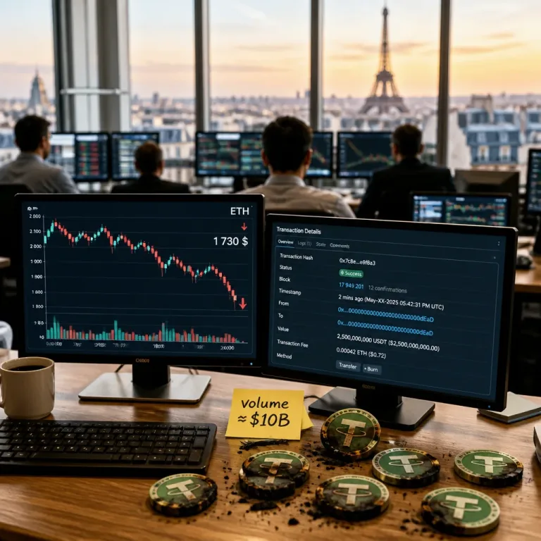Ethereum rechute après la destruction de 2,5 milliards de USDT sur le réseau