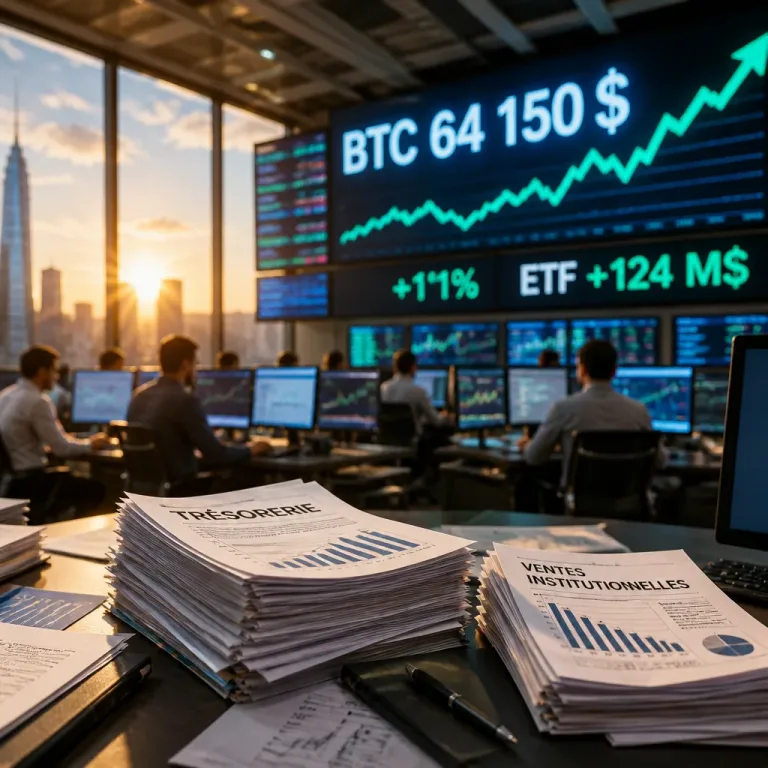 Le Bitcoin retrouve 64 000 $ tandis que les flux d’ETF compensent des ventes massives