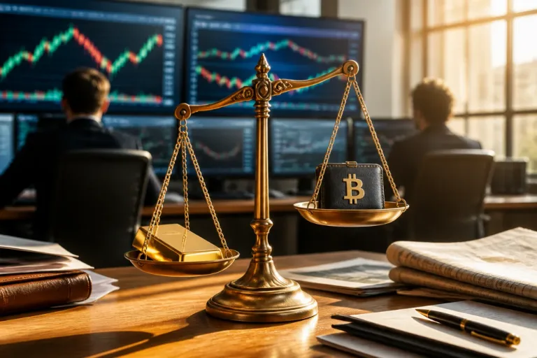 Bitcoin sous pression : l'or gagne du terrain, débat sur un basculement d'allocation