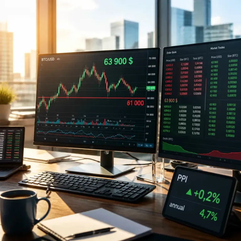 Le Bitcoin se maintient autour de 64 000 $ après un PPI américain plus faible que prévu