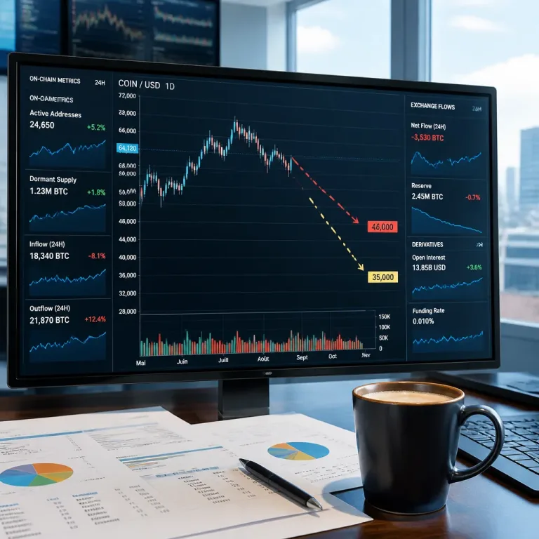 Bitcoin : une nouvelle jambe baissière plausible vers 35 000 dollars, mais les on‑chain disent autrement