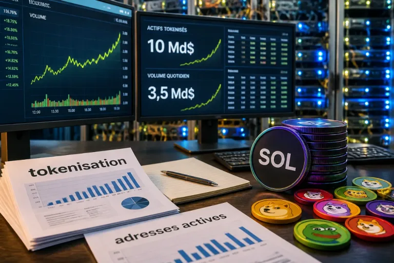 Solana confirme un regain d'activité : tokenisation, memecoins et volumes records propulsent SOL