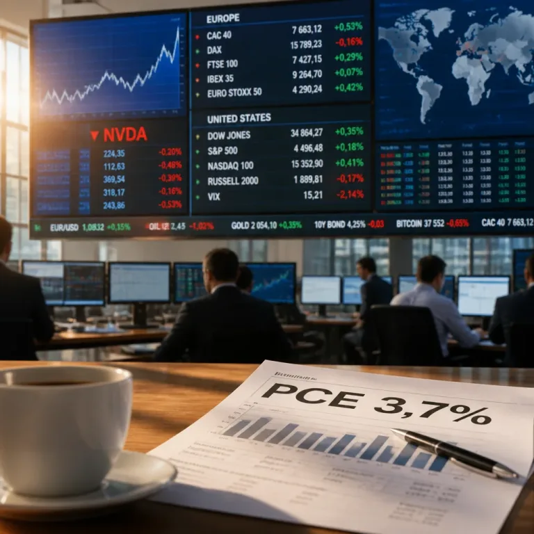 Les marchés prudents avant Nvidia, l'inflation américaine reste au‑dessus de 3,5 %