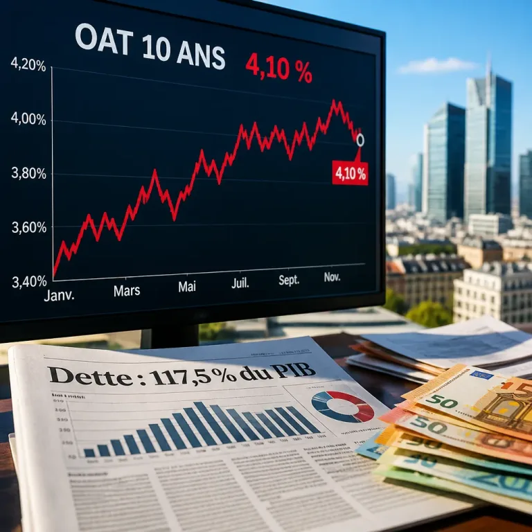 Le rendement de la dette française à 10 ans franchit 4,10 %, plus haut depuis 2008