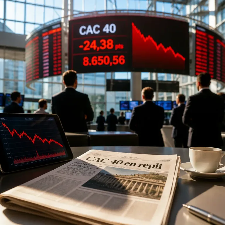 Le CAC 40 recule après des records : prises de bénéfices et vigilance sur les taux