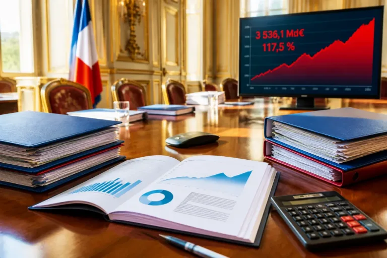 Dette publique : nouveau bond à 3 536,1 Md€ et poids record de 117,5 % du PIB