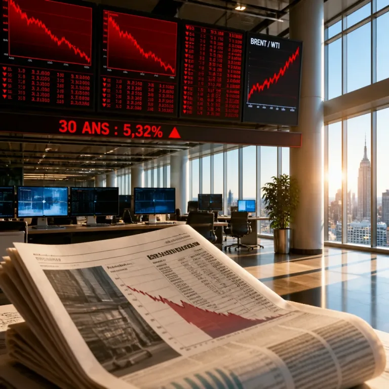 Pétrole en hausse : Wall Street recule et le rendement à 30 ans atteint son plus haut depuis 2007
