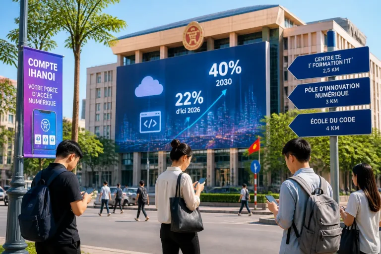 Hanoï fixe des objectifs ambitieux : l'économie numérique doit peser 22% du PIB régional d'ici 2026