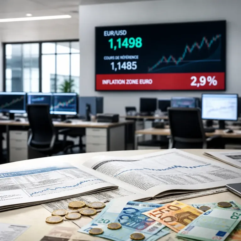 L'euro recule légèrement tandis que l'inflation de la zone euro rebondit à 2,9%