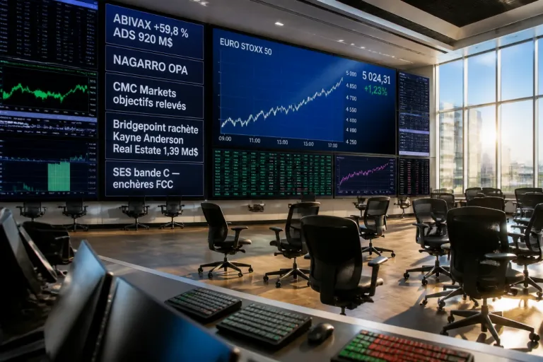Rallye européen: Abivax s’envole et lève 920 M$, OPA et spatial dynamisent les valeurs