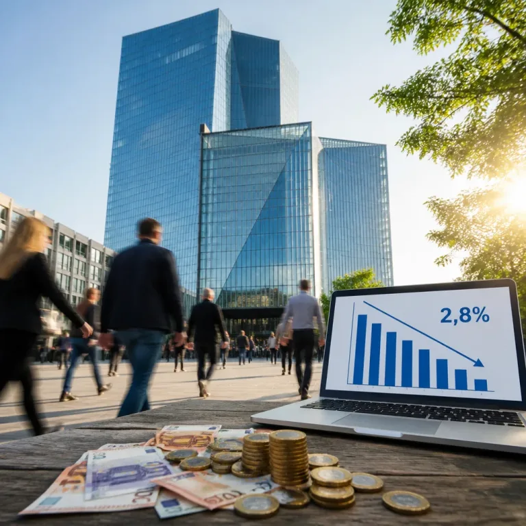 Inflation dans la zone euro ralentie à 2,8% en juin, toujours au‑dessus de l'objectif de la BCE