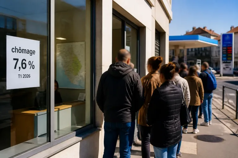 Le taux de chômage en Charente‑Maritime rebondit à 7,6 % au premier trimestre 2026