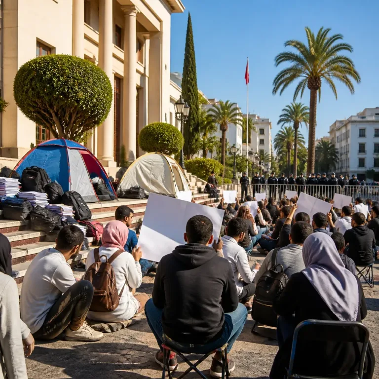 Des diplômés chômeurs reprennent un sit‑in illimité devant le ministère de l'Éducation à Rabat