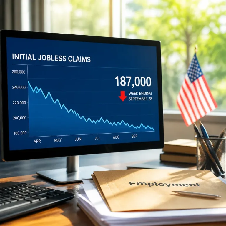 Les inscriptions au chômage aux États‑Unis chutent à 187 000, sous les attentes