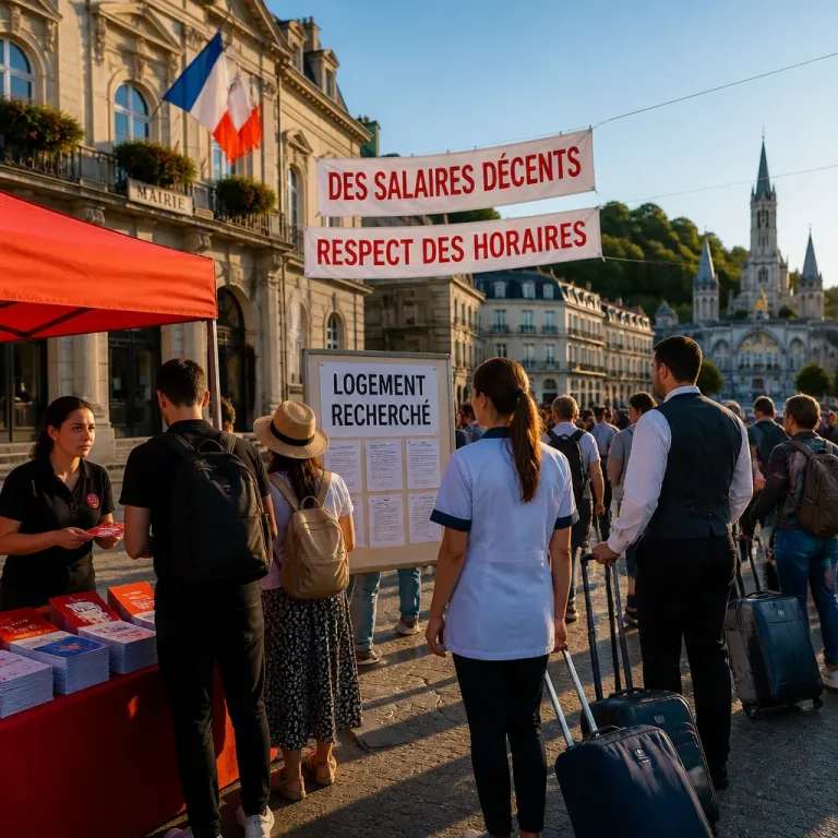 Saisonniers à Lourdes: la CGT alerte sur salaires et logements avant l’afflux de pèlerins