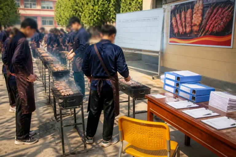 En Chine, une école du barbecue mise sur la grillade pour lutter contre le chômage
