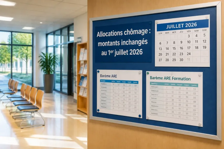 Chômage: pas de hausse des allocations au 1er juillet 2026, montants inchangés