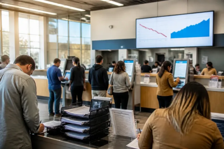 Les inscriptions au chômage aux États‑Unis repartent à la baisse, mais les indemnités régulières progressent
