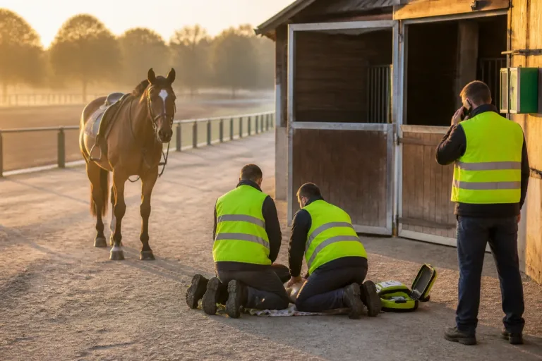 Un jockey sauvé dans l’Orne : quand la formation au travail et un défibrillateur font la différence