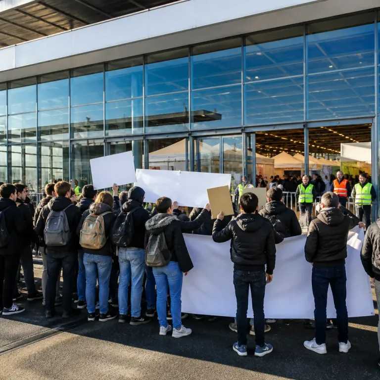 Des lycéens bloquent le salon Big Bang orientation et emploi pour interpeller la Région