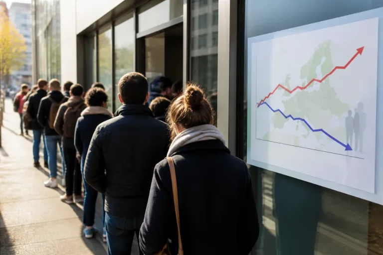Le chômage recule en Europe mais la France grimpe au 4e rang des taux les plus élevés
