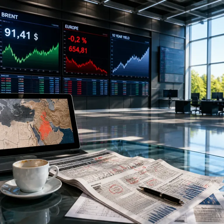 Le pétrole frôle 92 $ et pèse sur les marchés européens, tensions au Moyen‑Orient en toile de fond