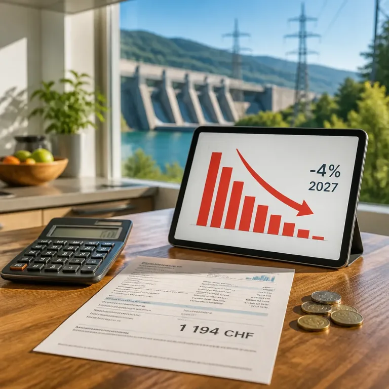 Les prix de l'électricité en Suisse reculent de 4% en 2027, troisième baisse consécutive