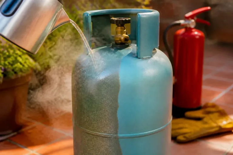 Vérifier le niveau d’une bouteille de gaz avec de l’eau chaude : la méthode simple et sûre