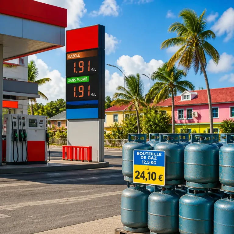 En Martinique au 1er août 2026 : gazole +0,01€ le litre, bouteille de gaz 12,5 kg -0,89€