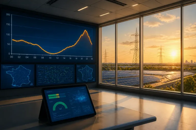 Forte volatilité des prix : l'électricité tombe à 0,56 €/MWh à midi puis flambe le soir