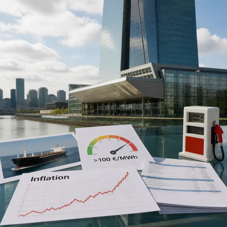 Pétrole à 100 $ et TTF au‑delà de 100 €/MWh : la BCE met en garde sur un choc d'inflation